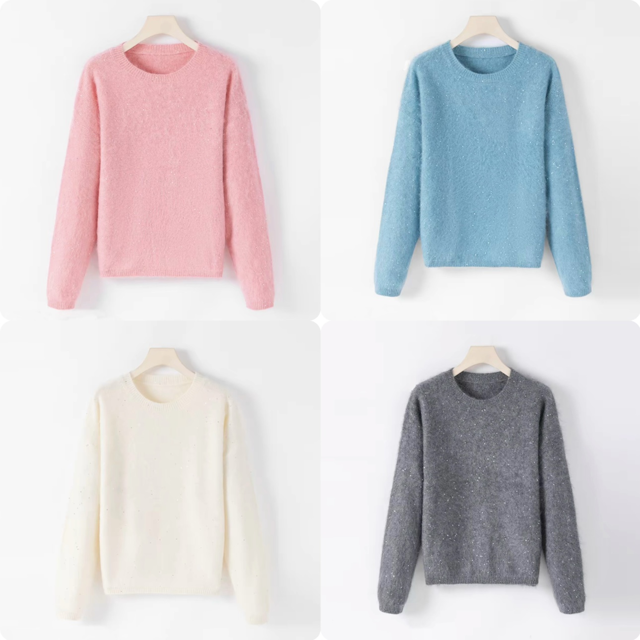 满天星亮片羊绒拉毛毛衣