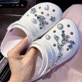 饰扣卡洛驰智必星鞋 蝴蝶结水钻洞洞鞋 装 花适配crocs鞋 扣高级感 鞋