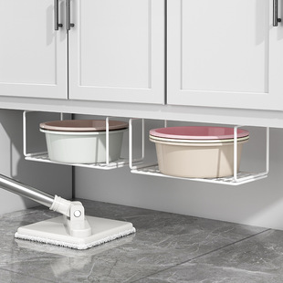 浴室柜下脸盆架卫生间脸盆置物架洗漱台底部悬挂洗脸盆水盆收纳架