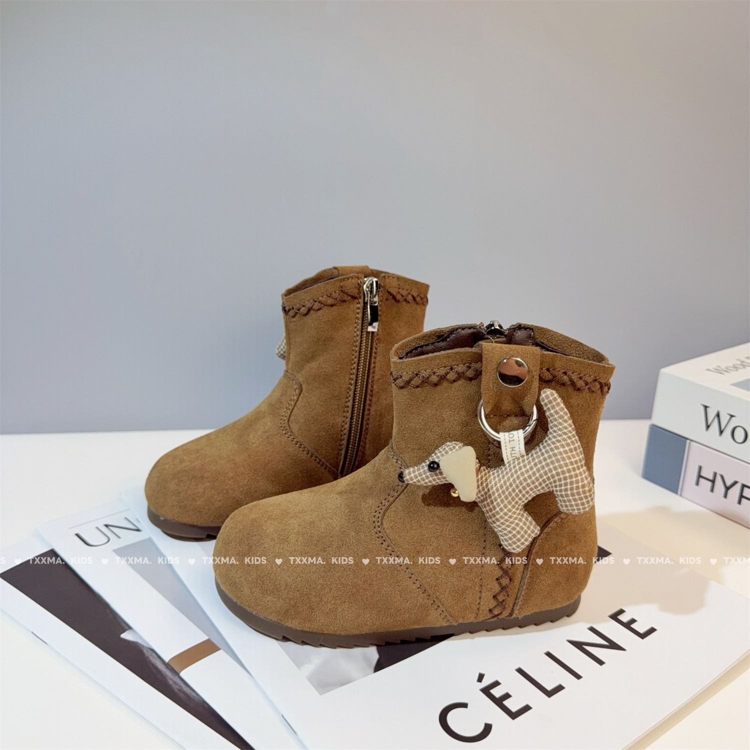 2025秋冬新款女童马丁靴真皮儿童短靴复古棉靴中大童勃肯鞋堆堆靴,童鞋/婴儿鞋/亲子鞋,棉靴,淘宝优惠券,粉丝福利购,淘宝优惠卷