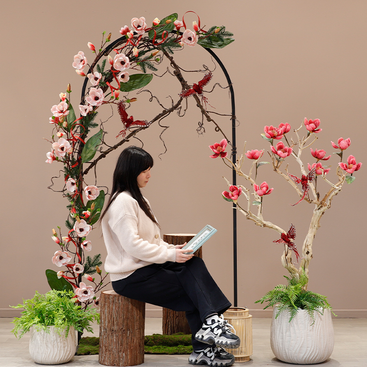 晶华原创大型花艺网红打卡点背景