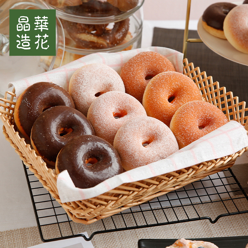 仿真糕点甜甜圈面包展示道具