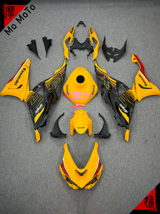 Suitable for Kawasaki Zx6R 636 2024 2025 Shell Car Plate Print Custom Latte Art Modification