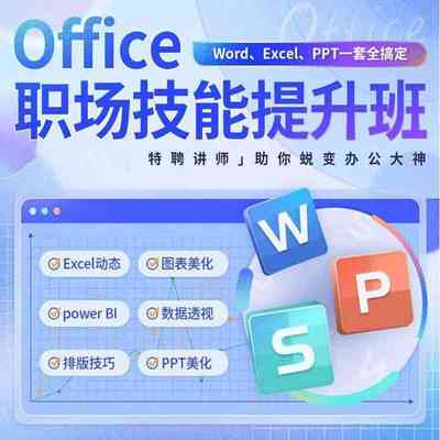 office/excel/ppt/wordwps学习教程提升全套布局年级期中高级引用