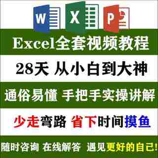 excel数据分析课程office/ppt/wps/word教程应用家长会班会格式宏