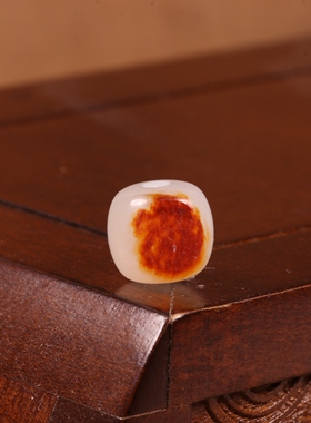 10mm老型珠正宗红皮新疆和田玉籽料单珠散珠多宝手串手链配珠珠子