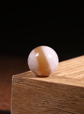 12mm糖玉圆珠新疆和田玉籽料一线天珠子单珠散珠多宝手串配珠配饰