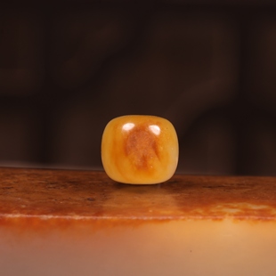 9mm黄沁老型珠正宗新疆和田玉籽料桶珠单珠散珠手串手链配珠顶珠