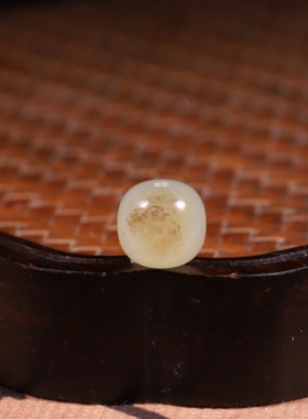 9mm老型珠新疆和田玉籽料白玉单珠散珠手串配珠单珠散珠手链配饰