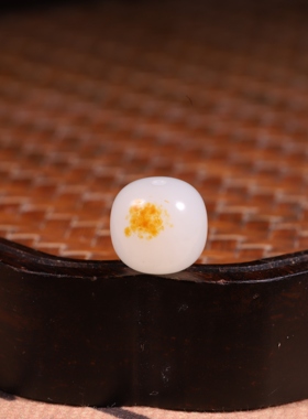 10mm老型珠天然和田玉白玉圆珠籽料散珠手串文玩配饰挂件顶珠配饰