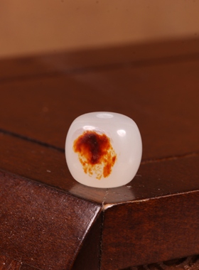 10mm老型珠正宗红皮新疆和田玉籽料单珠散珠多宝手串手链配珠珠子