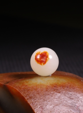 14mm白玉圆珠天然新疆和田玉天然和田玉散珠单珠DIY串珠手链配珠