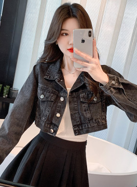 网红炸街牛仔外套女春秋2025新款韩版百搭显瘦短款高腰小个子上衣