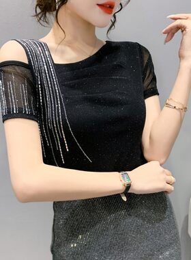 短袖韩版常规网纱女士