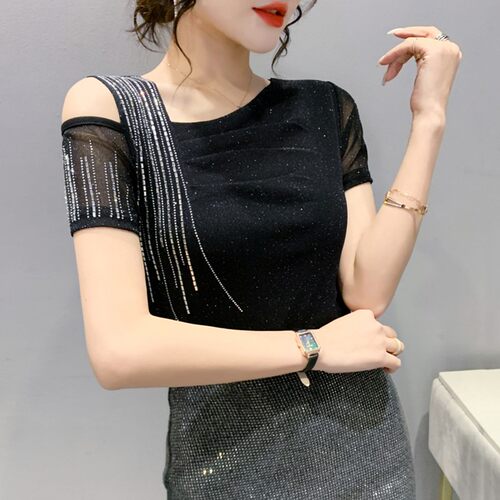 短袖韩版常规网纱女士