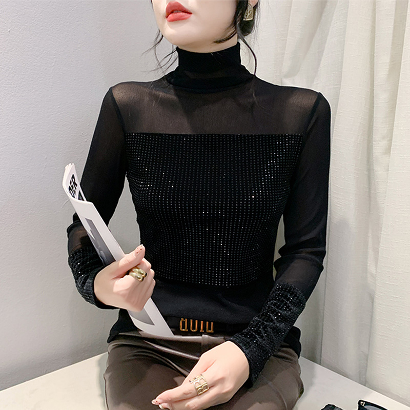 性感网纱，个性烫钻，透气百搭，