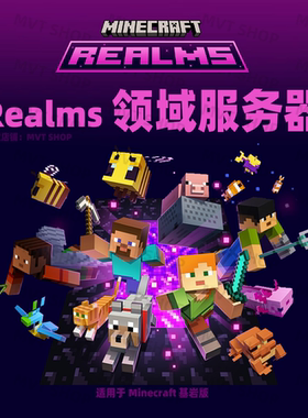 我的世界 Minecraft 基岩版 Realms 领域服务器 一个月 兑换码