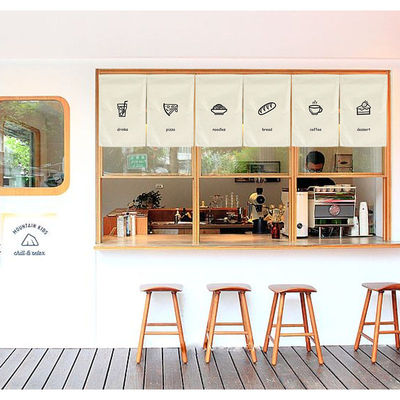 日式门帘三角旗短帘柜台装饰小吊旗厨房门窗遮挡帘隔断布艺半帘子