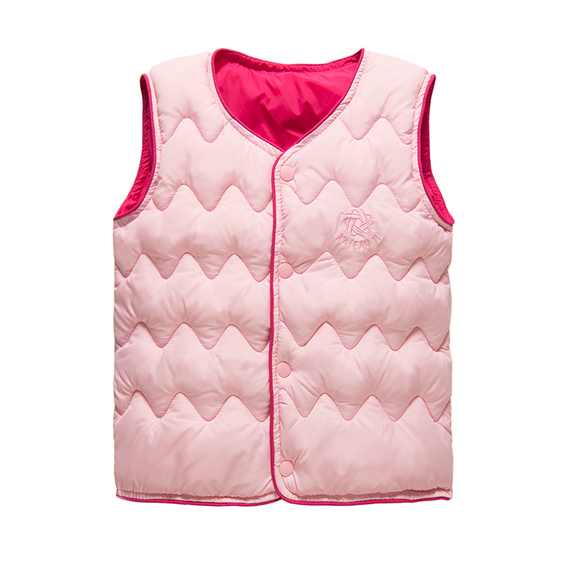 儿童羽绒棉马甲女宝宝坎肩0-16岁两面穿背心男童女童内胆保暖冬装