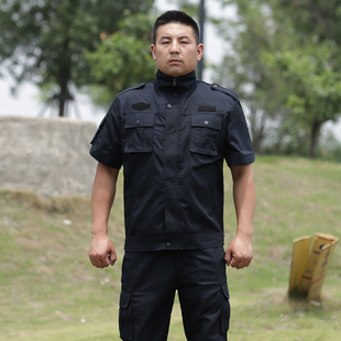 夏季保安服套装男女薄款柔软网格教官战术训练服物业劳保工作服
