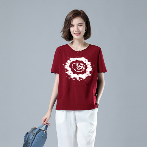 时尚宽松显瘦短袖T恤女夏季新款韩版百搭印花上衣潮图片
