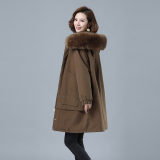 2023冬加绒加厚棉服保暖连帽派克服728款，女装棉衣/棉服，秋牧寒烟