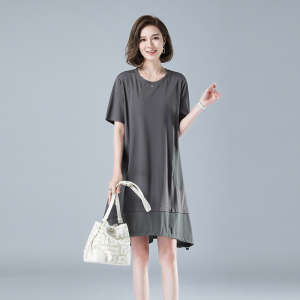 时尚宽松显瘦短袖连衣裙 舒适百搭休闲女装图片