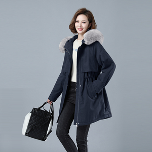 2021冬加绒加厚棉服保暖连帽派克服729款图片