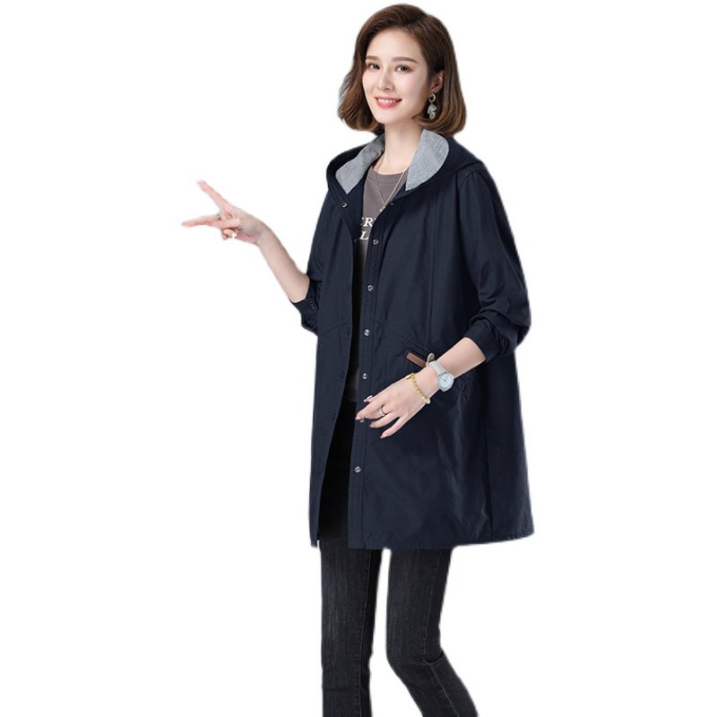 时尚百搭女士风衣外套修身显瘦长款设计舒适透气面料,女装风衣,秋牧寒烟