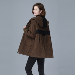 2020冬加绒加厚棉服保暖连帽派克服716款图片
