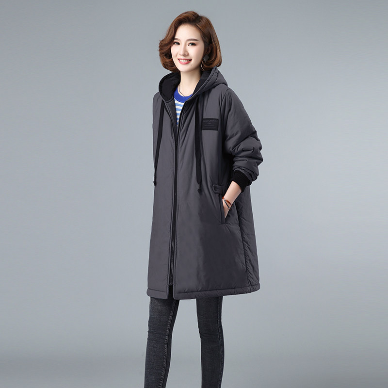 2023年新品棉服中长款加厚保暖棉衣纯色棉衣710款,女装棉衣/棉服,秋牧寒烟