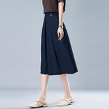 时尚百搭高腰显瘦A字半身裙女新款气质优雅大摆裙，女装半身裙，秋牧寒烟