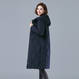 2024年新品棉服中长款加厚保暖棉衣纯色棉衣607-1款图片