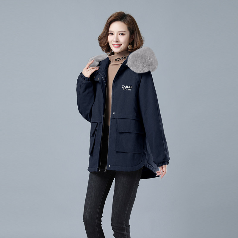 2020冬加绒加厚棉服保暖连帽派克服723款,女装棉衣/棉服,秋牧寒烟