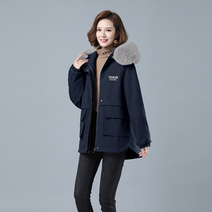 2020冬加绒加厚棉服保暖连帽派克服723款图片