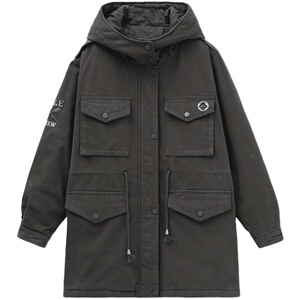 2020冬加绒加厚棉服保暖连帽派克服719款图片