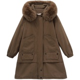 2023冬加绒加厚棉服保暖连帽派克服728款，女装棉衣/棉服，秋牧寒烟