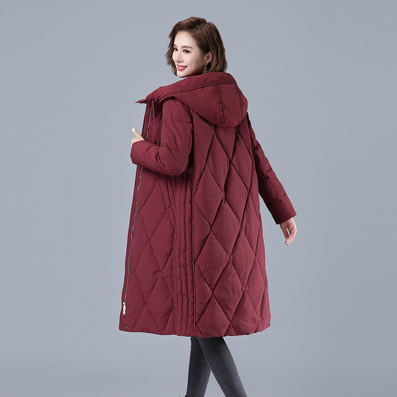 2024年新品棉服中长款加厚保暖棉衣纯色棉衣607-1款,女装棉衣/棉服,秋牧寒烟