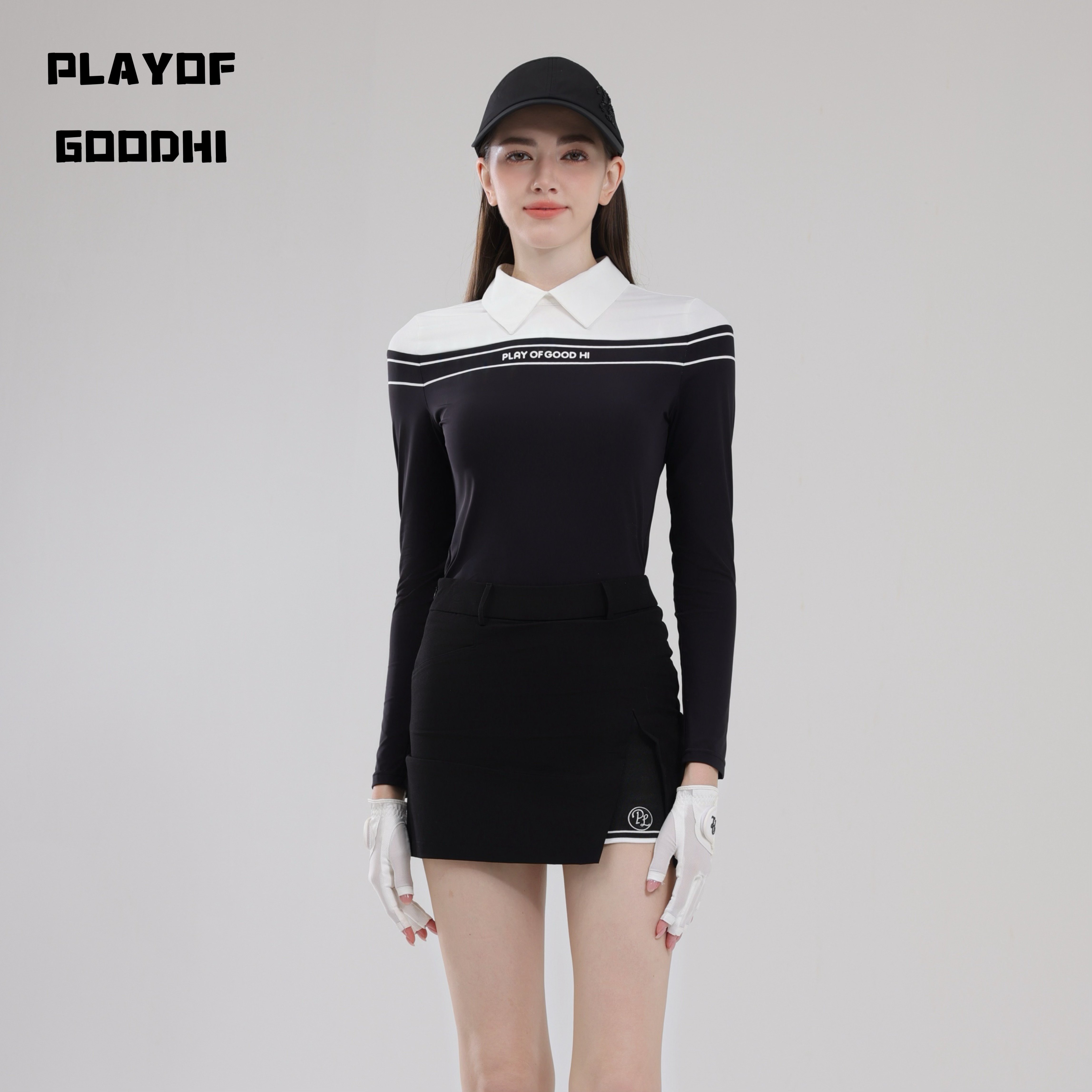 高尔夫服装女秋款高尔夫长袖女韩版高尔夫套装女裙速干透气网球服