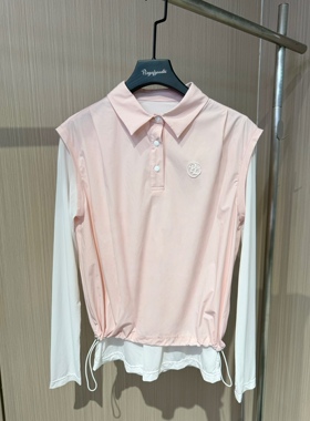 新款夏季防晒高尔夫长袖女高尔夫套装女裙速干高弹网球服羽毛球女