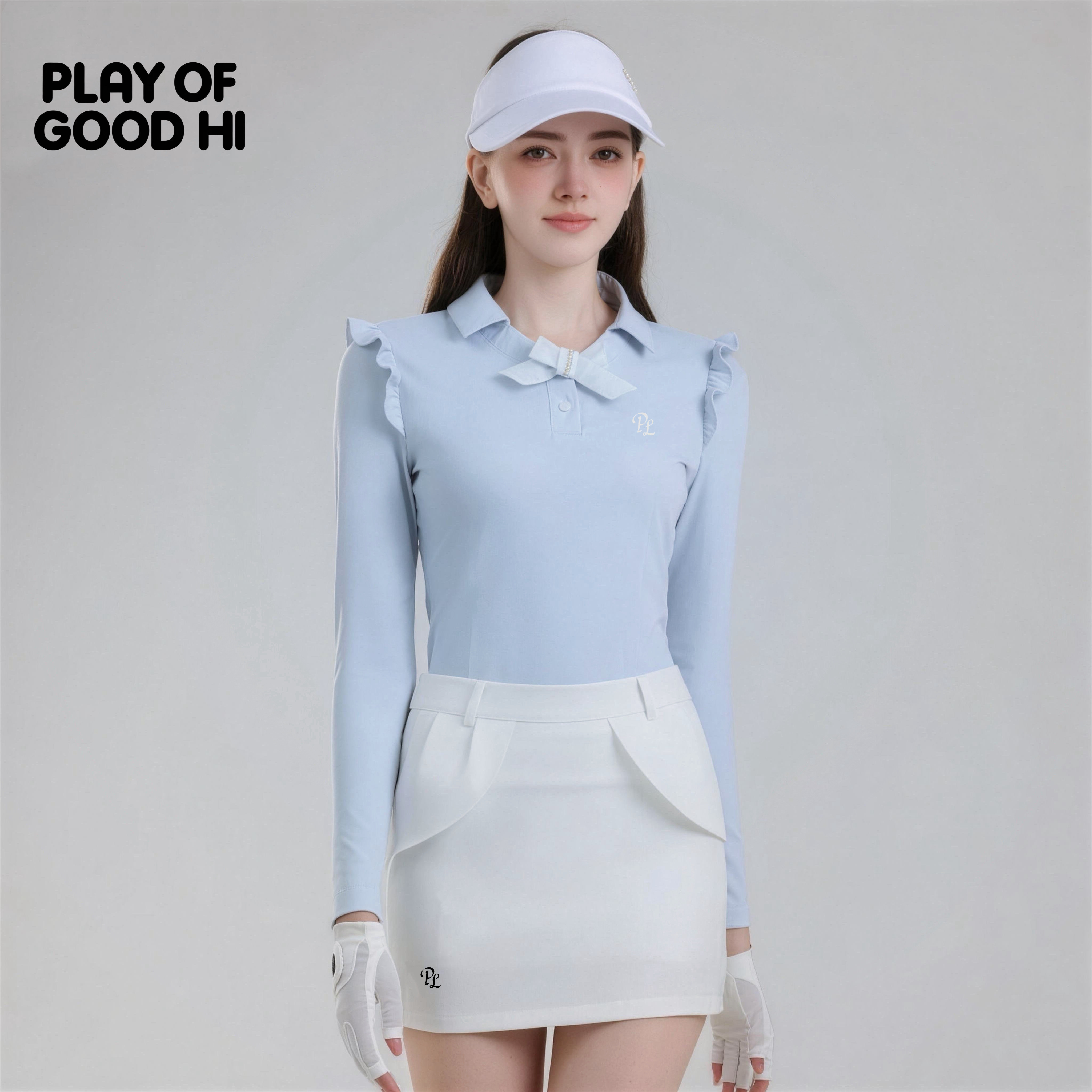 26高尔夫服装女韩版高尔夫套装女速干显瘦高尔夫长袖女裙网球服女图片