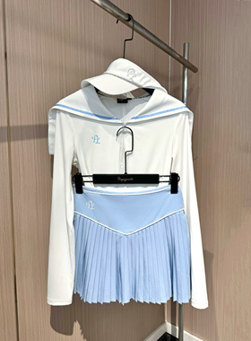 高尔夫服装女高尔夫长袖女高尔夫女裙套装显瘦弹力高尔夫女装网球