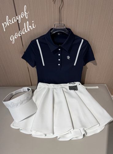 26新款高尔夫服装女夏季高尔夫套装女修身显瘦高尔夫女裙网球服女