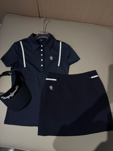 高尔夫服装女夏季高尔夫套装女修身显瘦高尔夫裙golf短袖网球服女
