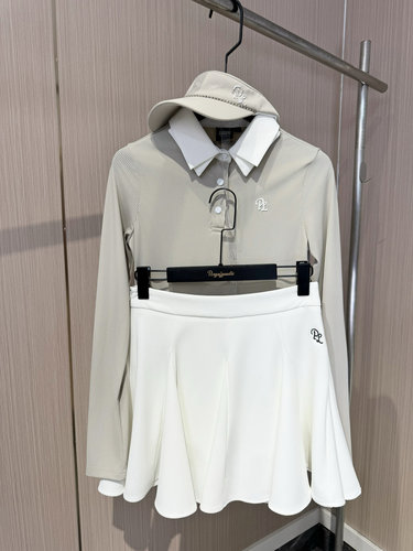高尔夫服装女春夏高尔夫长袖女高尔夫球服套装显瘦高尔夫女裙网球