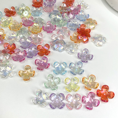 亚克力串珠手工四瓣花朵diy热门