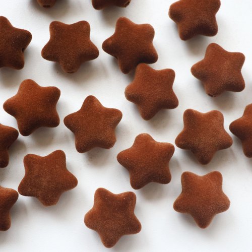 亚克力植绒五角星美拉德配饰散珠