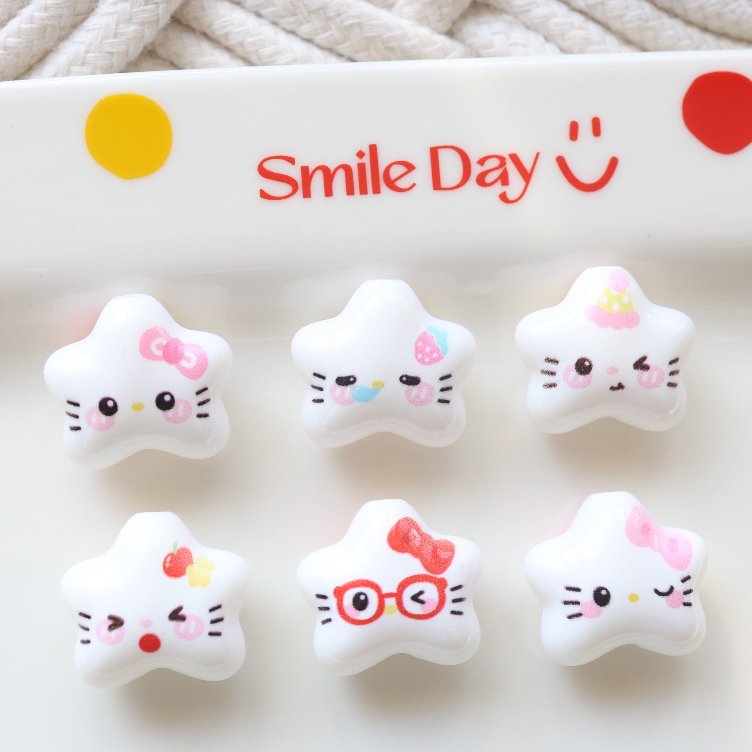 双面可爱KT印花萌五角星彩印 DIY串珠手机链发饰挂件钥匙材料配饰,饰品/流行首饰/时尚饰品新,其他DIY饰品配件,淘宝优惠券,粉丝福利购,淘宝优惠卷