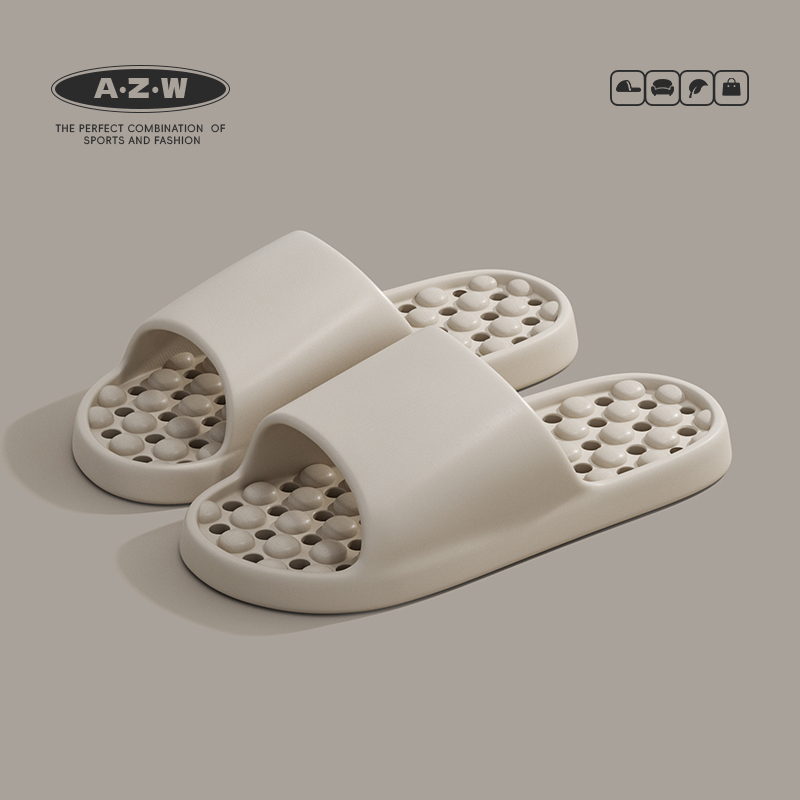 浴室拖鞋女按摩室内家居拖鞋男防臭抗菌夏季洗澡防滑镂空漏水情侣
