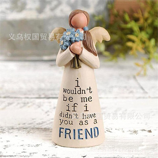 Friends Good Christmas Figuri Statue Friend Angel New